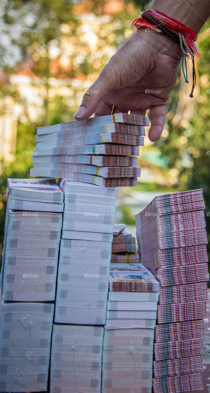 Stacks of money