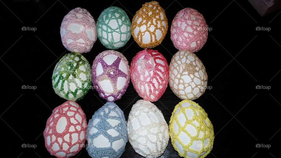 Crochet Easter eggs