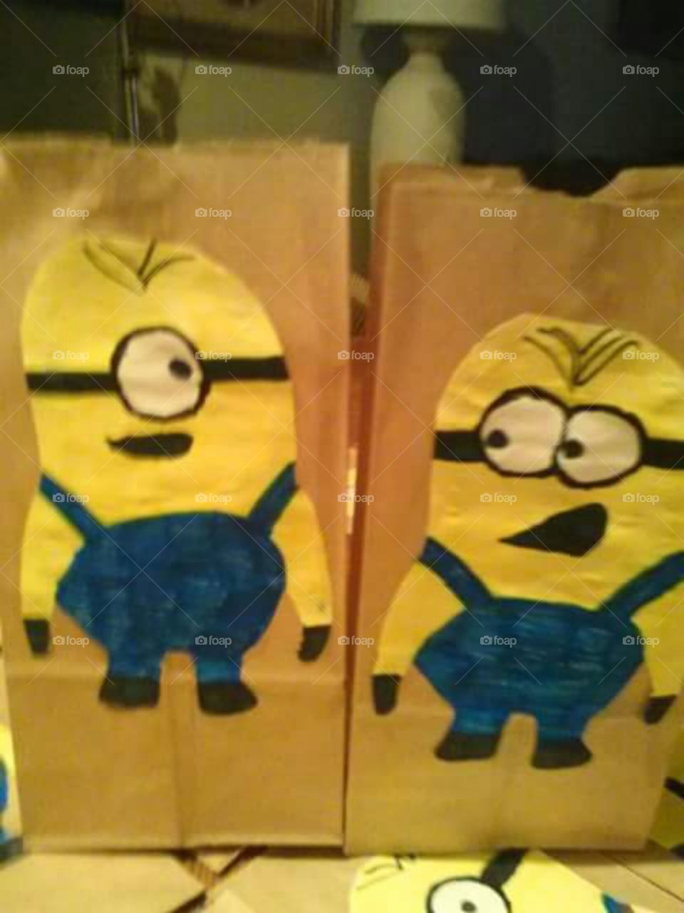 Minion Grab Bags. Grab bags that I made for my son's birthday.