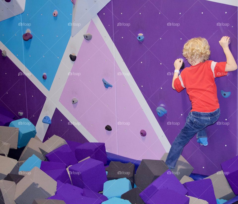 Indoor rock climbing