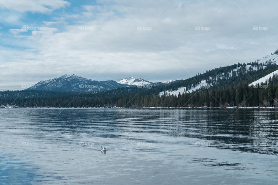 Lake Tahoe shown in all its beauty during the spring