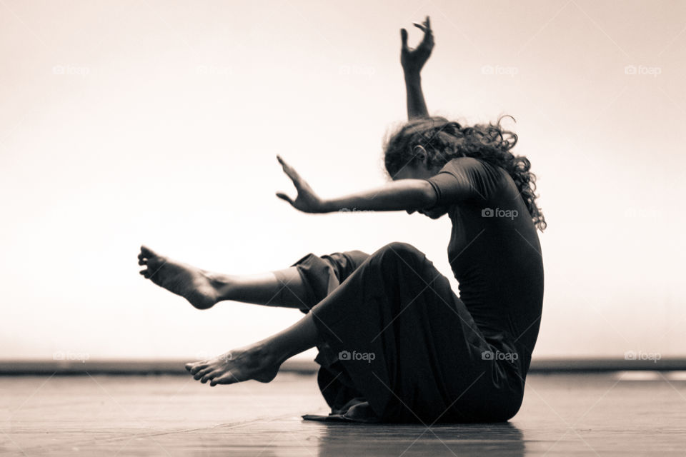 Young Woman Dancing On The Floor