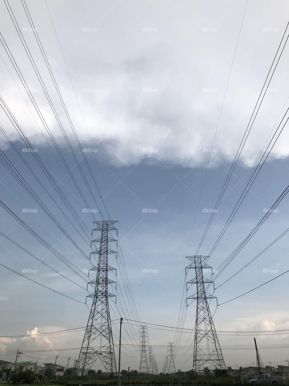 High voltage poles