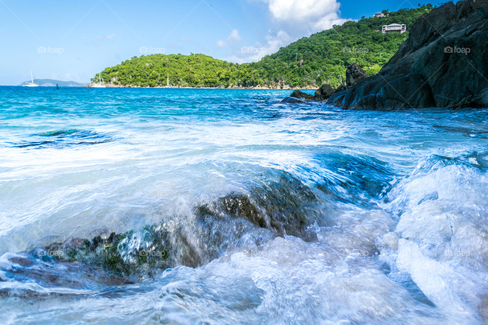 Caribbean beach. beaches of st John, USVI