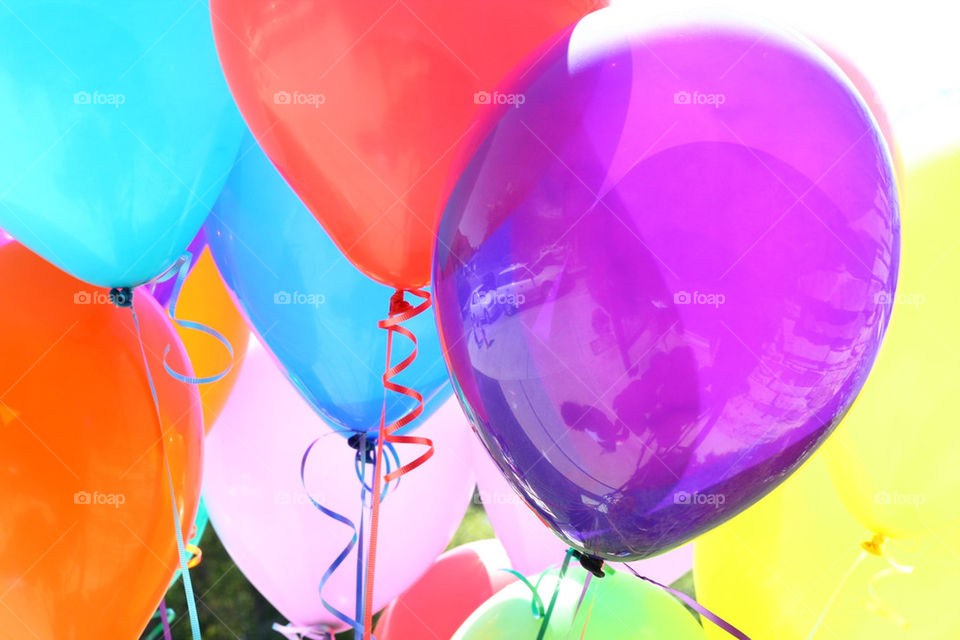 birthday color rainbow balloons by lmtrent