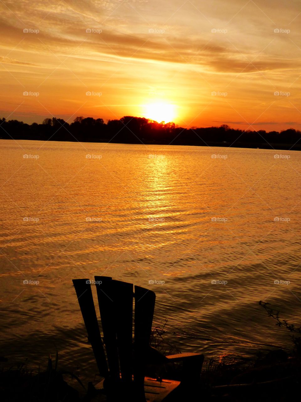 Sun lake views in Indiana 