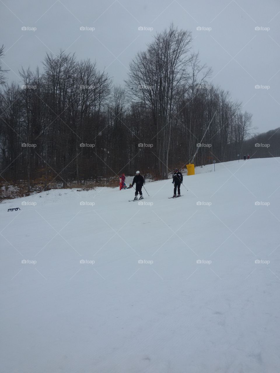 skier on mountain. snow. ice. winter time