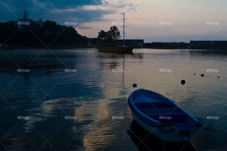 Harbor at dusk