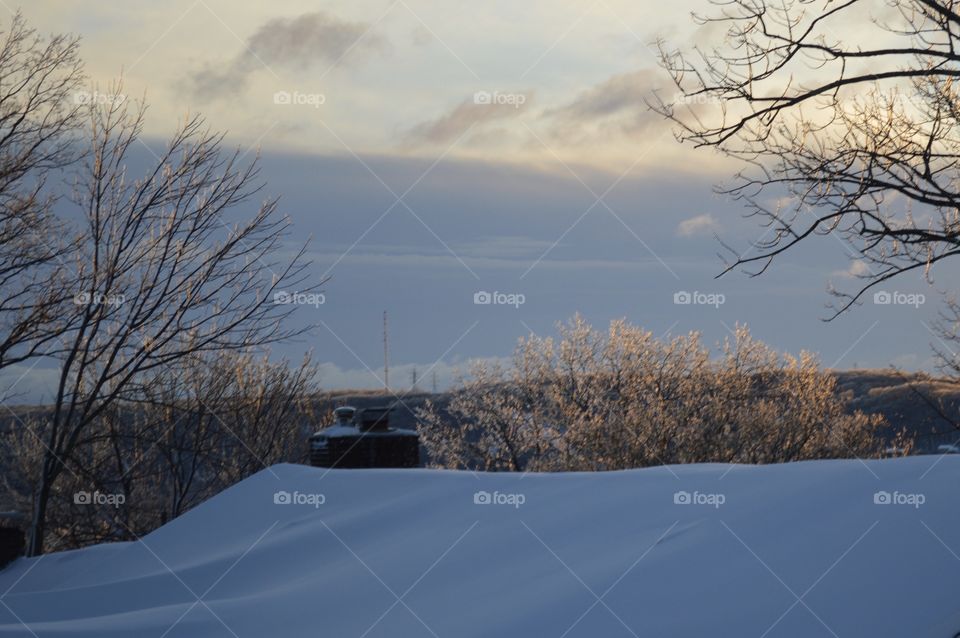 Early morning first snow 