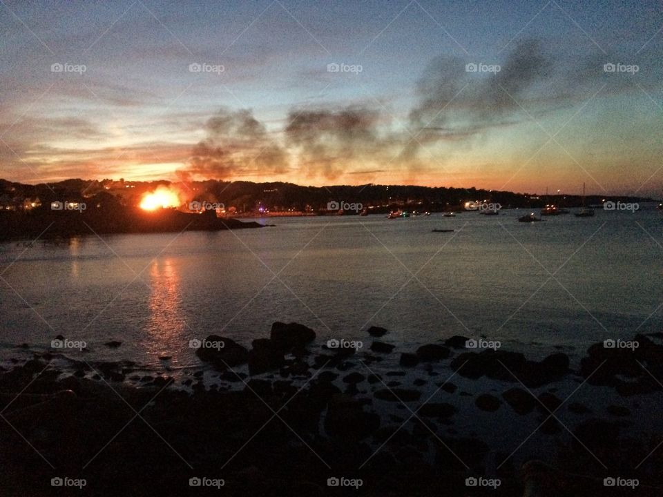 Bonfire on the beach