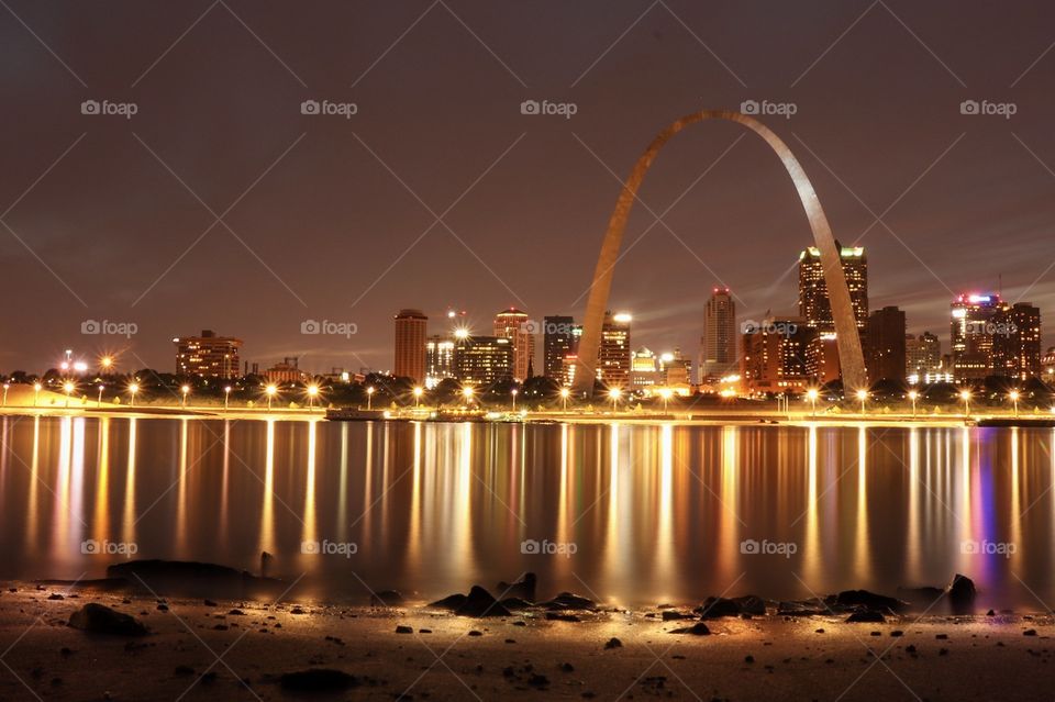 Stl Missouri arch at night! Summer travels! 