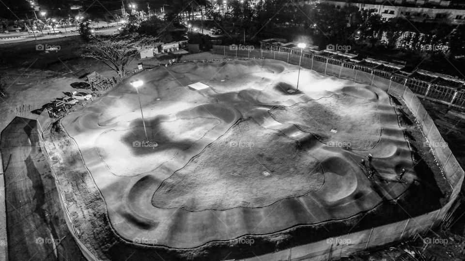 aerial over bmx pump track thailand