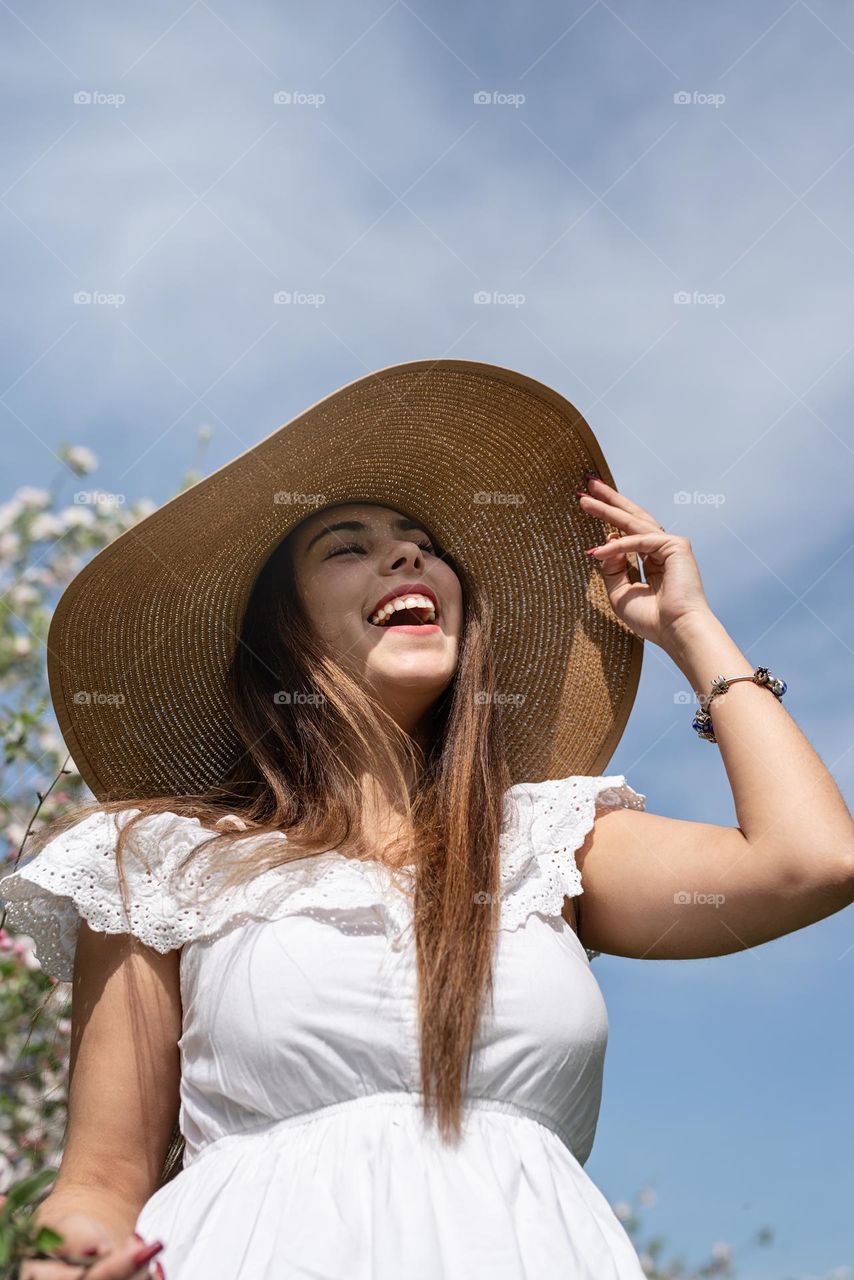 woman in sunny day outdoors