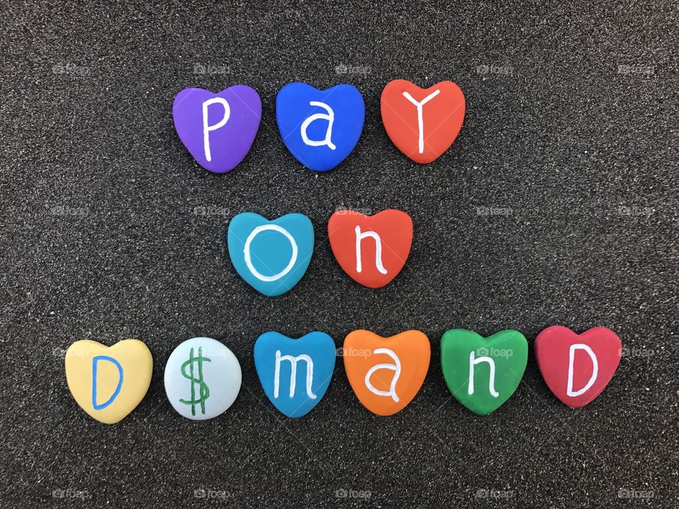 Pay on demand with us dollar symbol