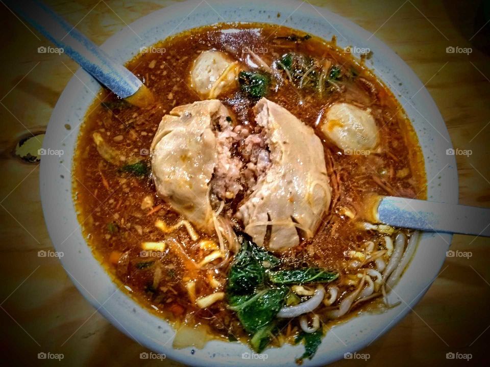 meat ball soup or in Bahasa called Bakso