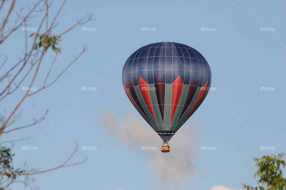 Hot air balloon in sky