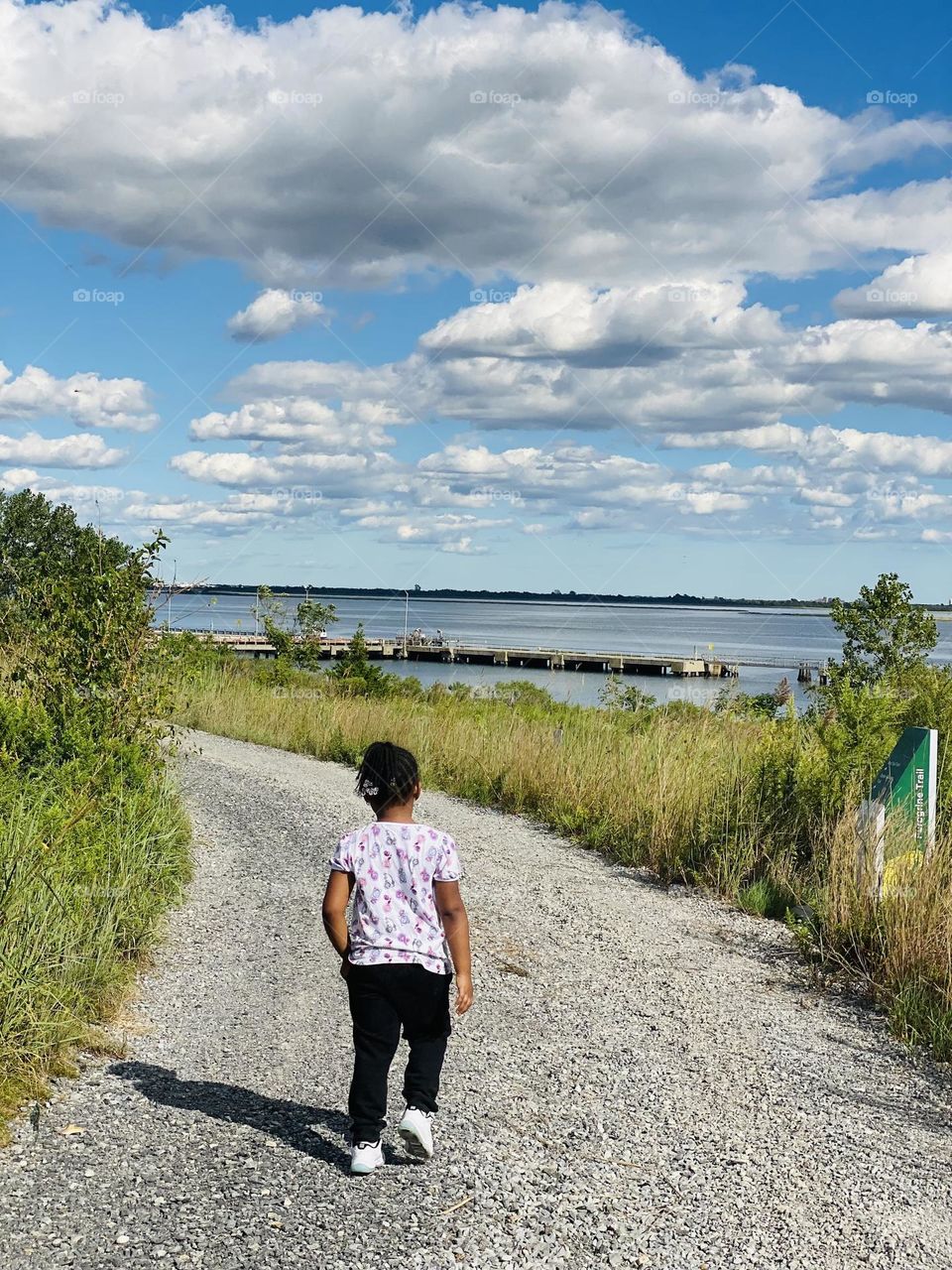 Nature trail walk with my favorite girl at Shirley Chisholm park 