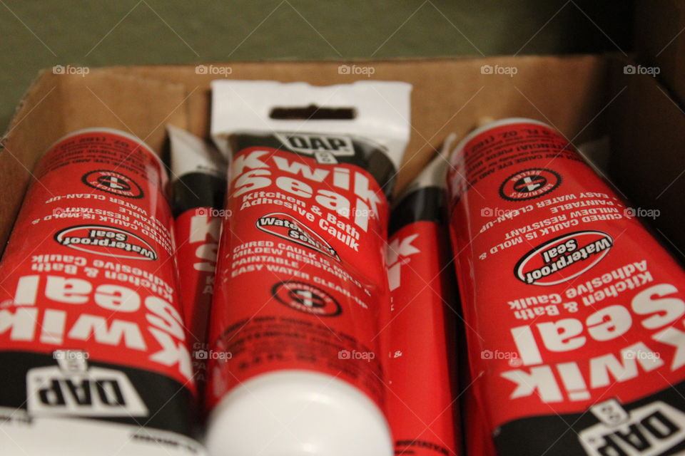 tubes of caulking