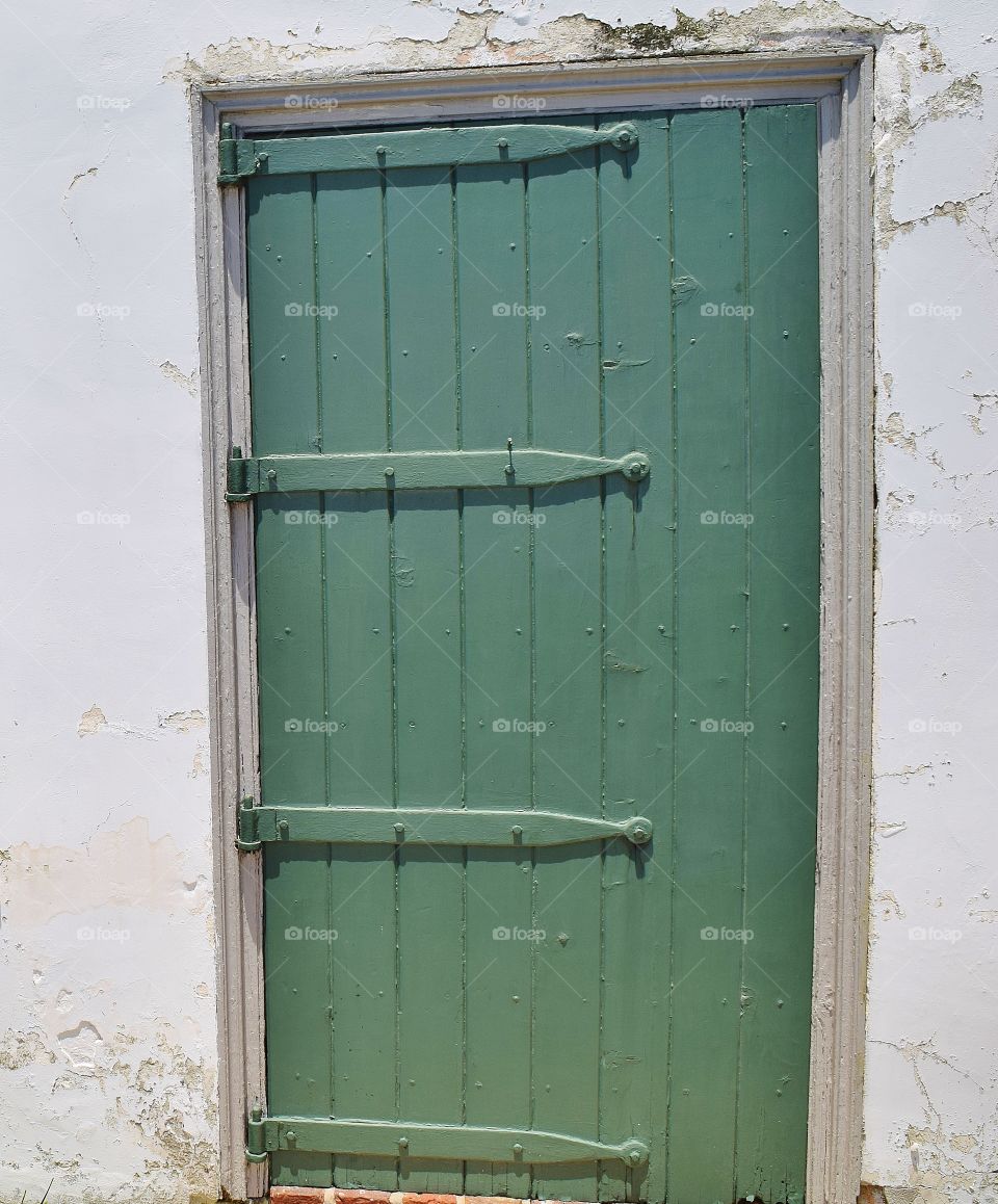Wooden Door with Latch