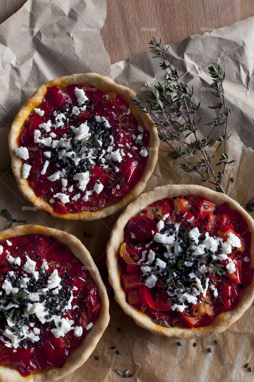 red peppers tartellette