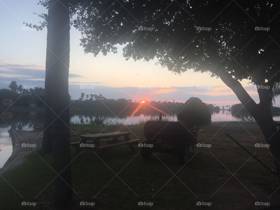 Sunrise on the lake 