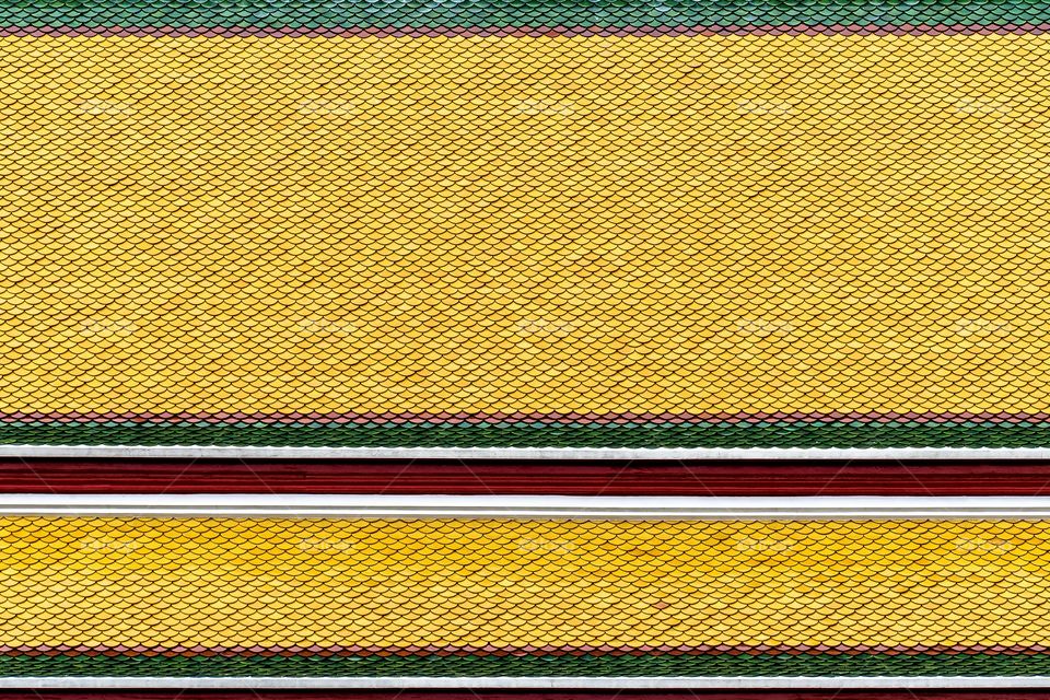 The Color of Roof Tiles in Thai Royal Architecture