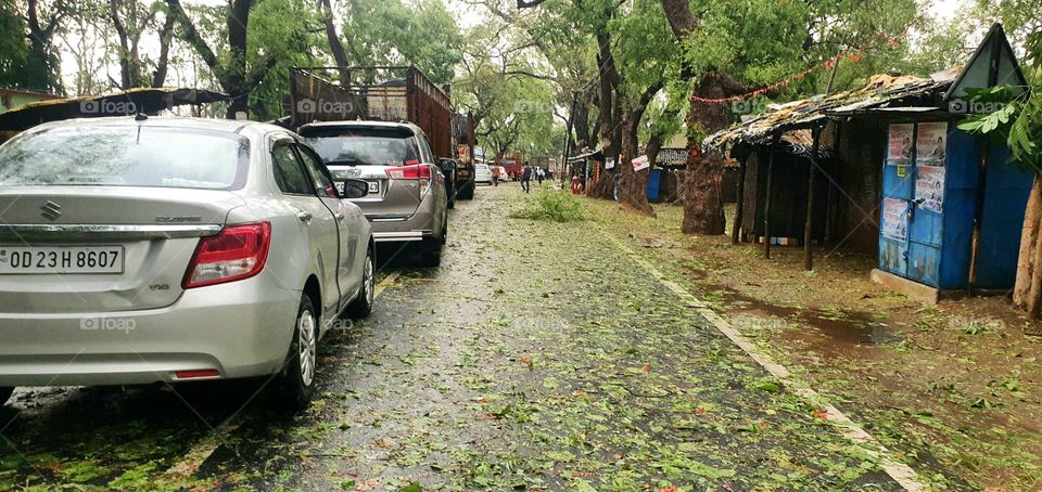 a scene a storm has to calm down