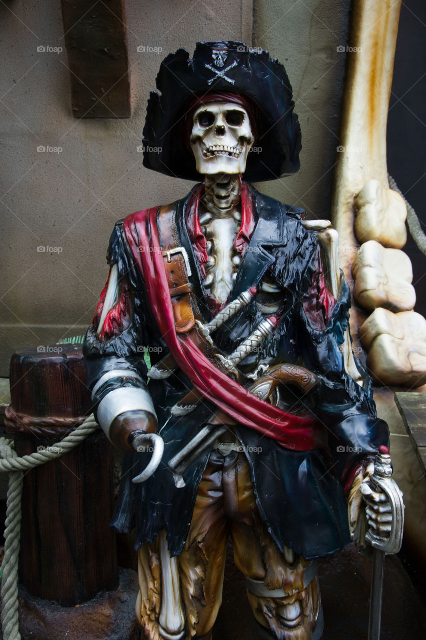 Pirate at theme park in Halmstad in Sweden. 