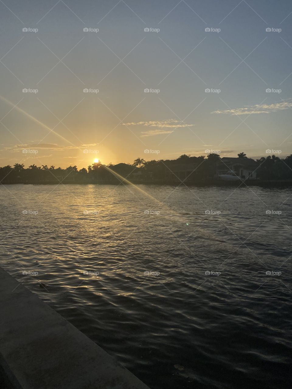 Sunset, Water, Dawn, Sun, Boat