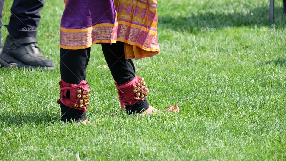Indian dance performer's feet
