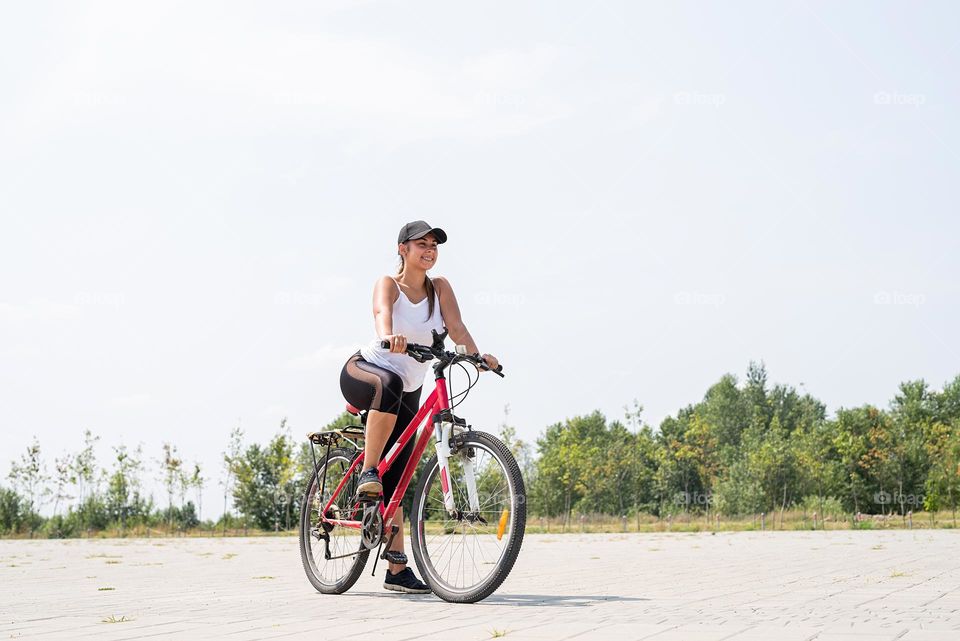 woman on bike