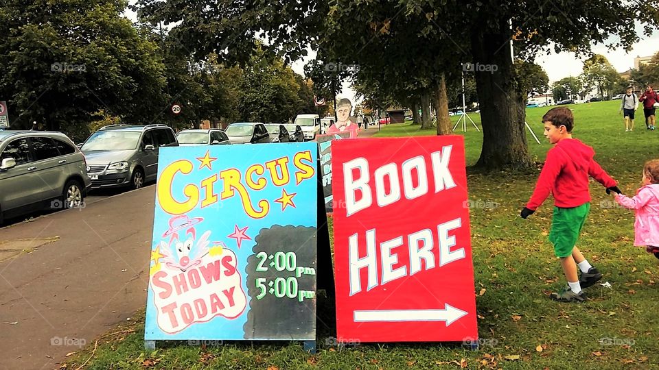 Circus Information Sign