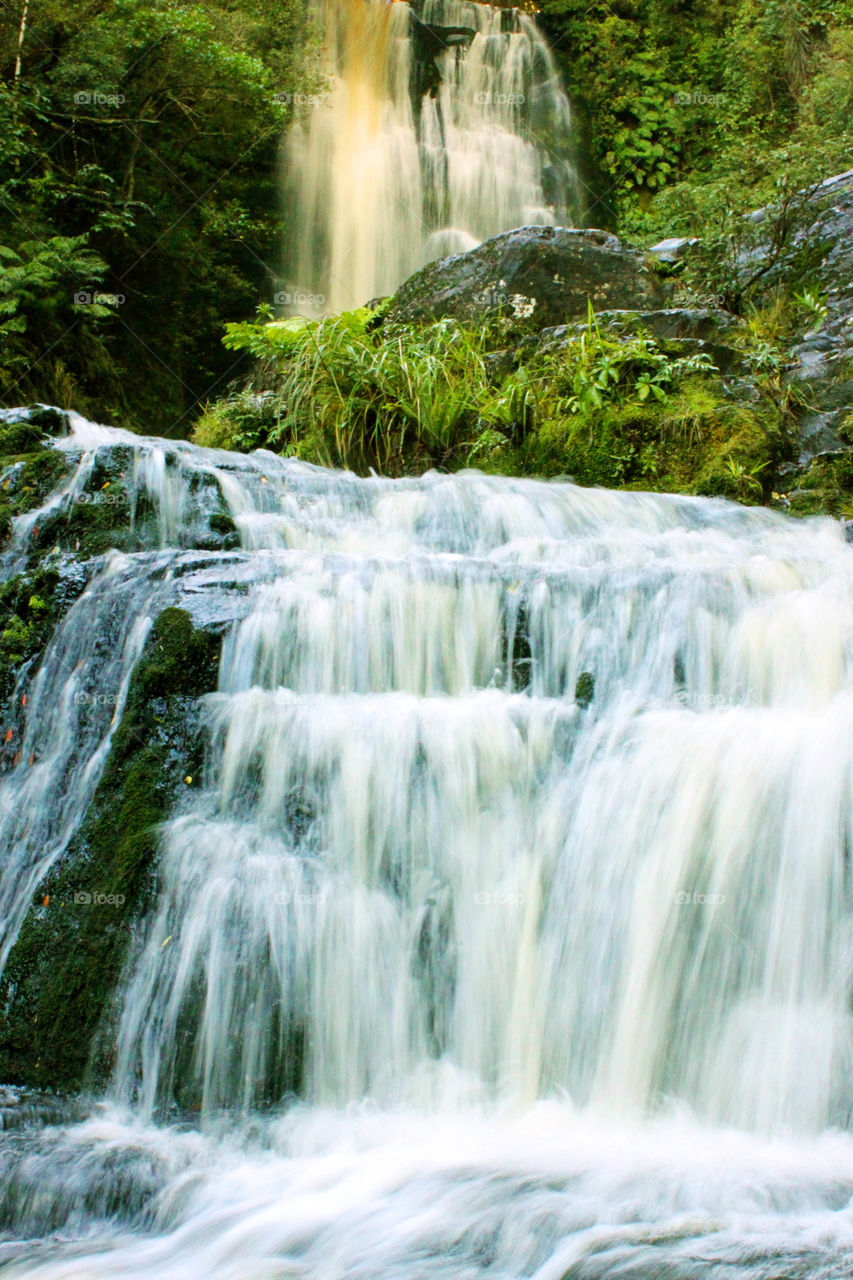 Scenic view of a waterfall