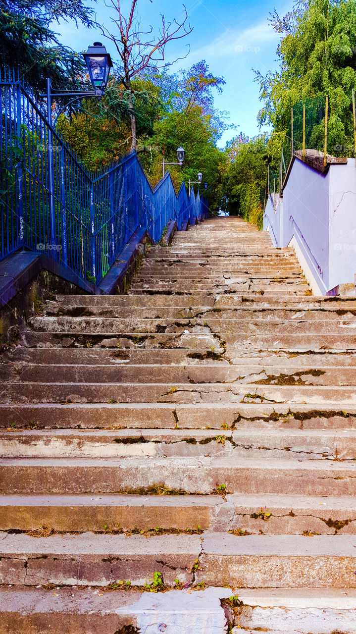 Stairs in Saint Etienne in France