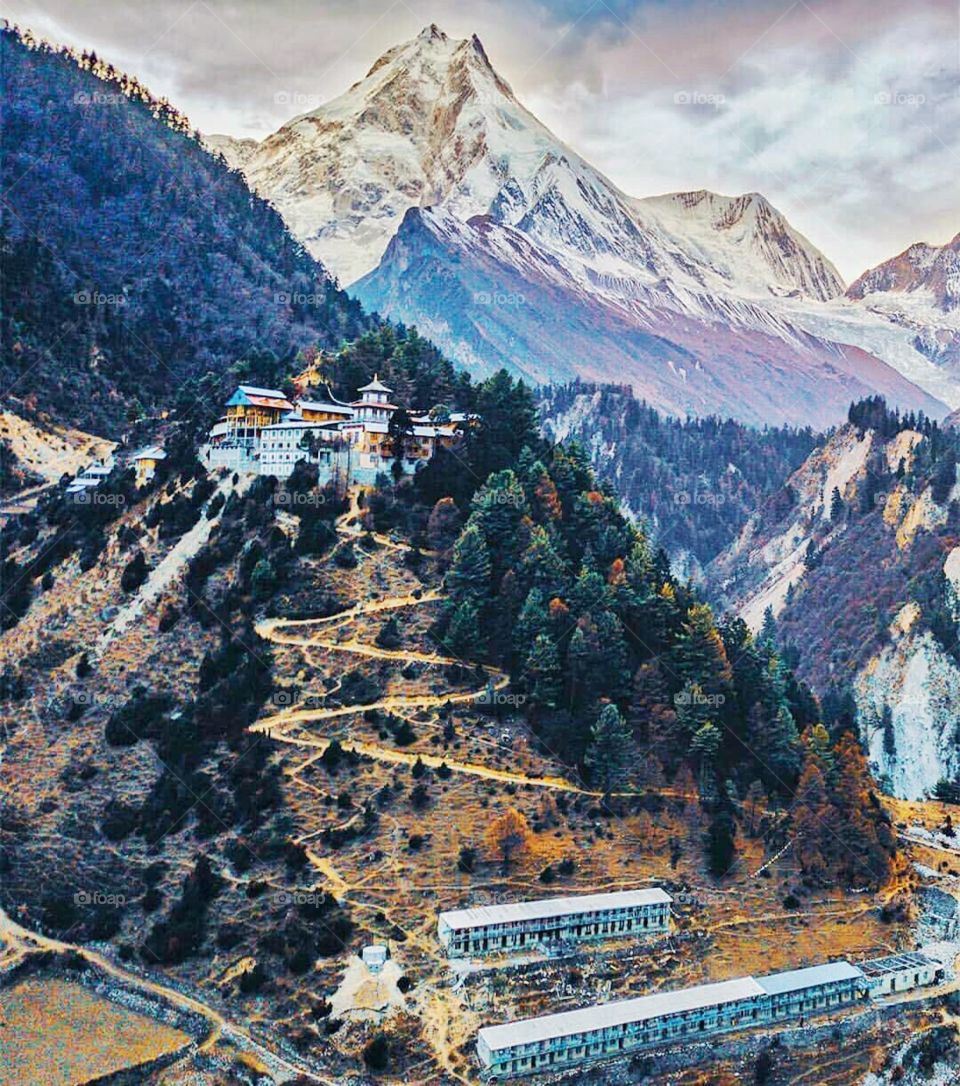 Winding roads and palaces. Looks like a Himalayan fairytale... like Shambhala - the paradise!