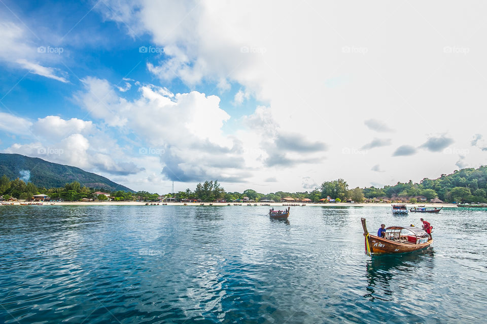 People travelling in boat