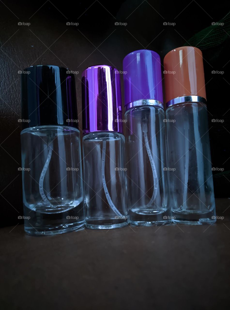 colorful refill bottles
