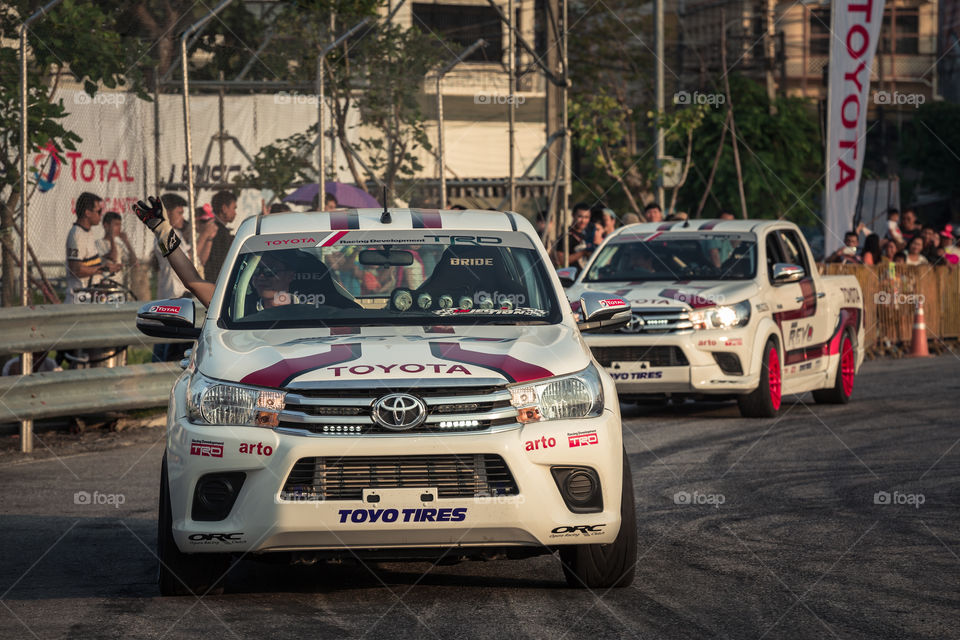 Toyota hilux revo car drift show