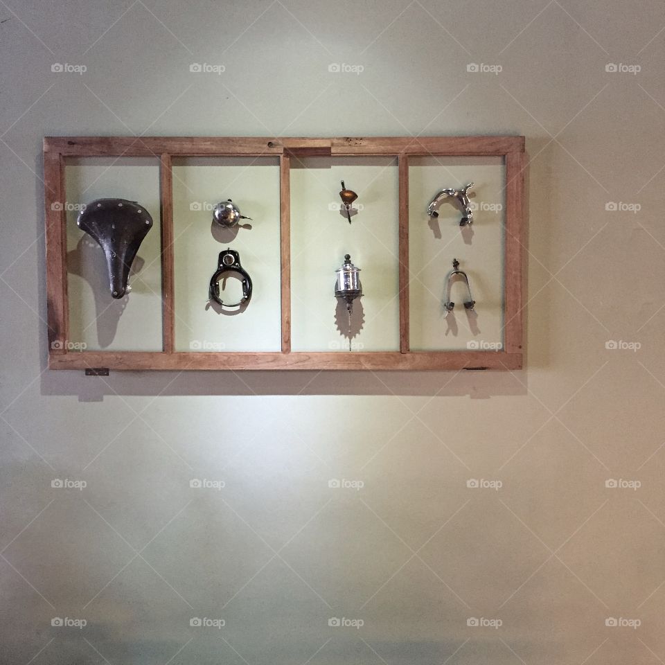 The Bicycle Elements. A random decoration in a bicycle themed cafe