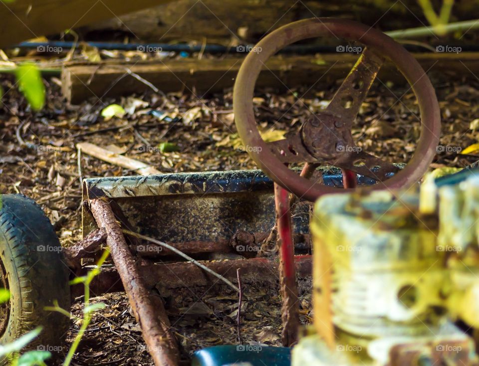 Rusted go cart