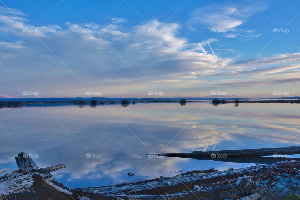 Blue hour reflection