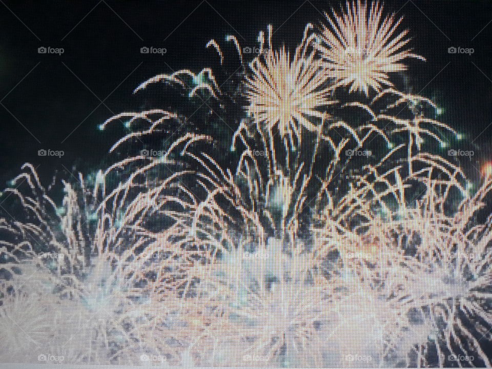 paisagem  noturna com luzes