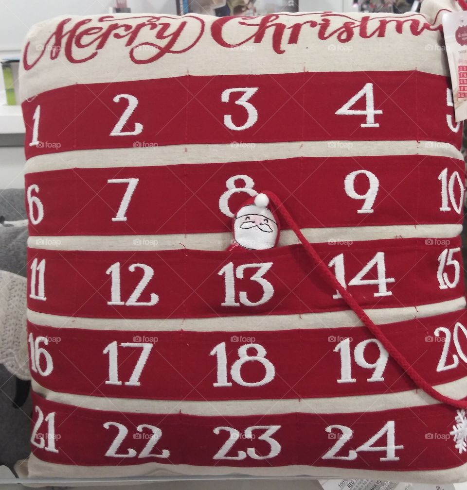 Christmas calendar pillow
