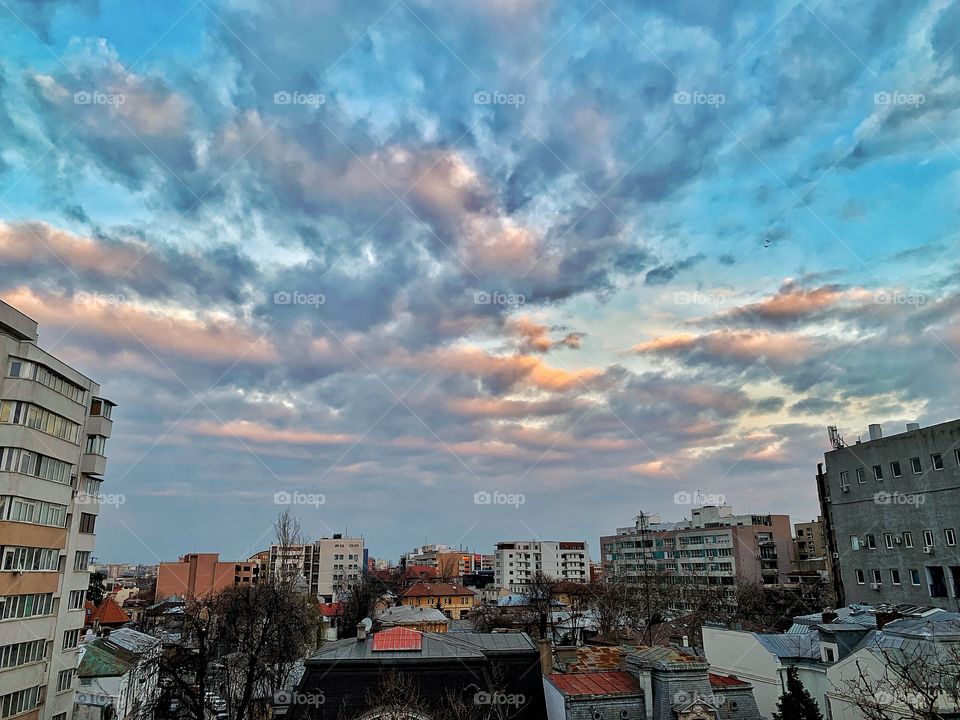 Sunset in Bucharest