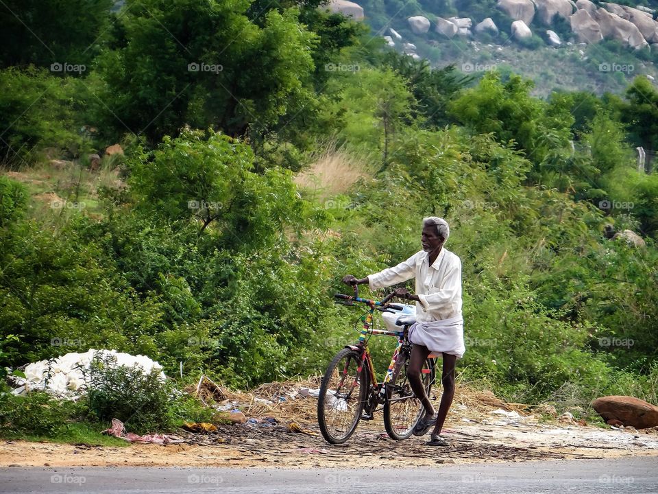 Old man and his bike