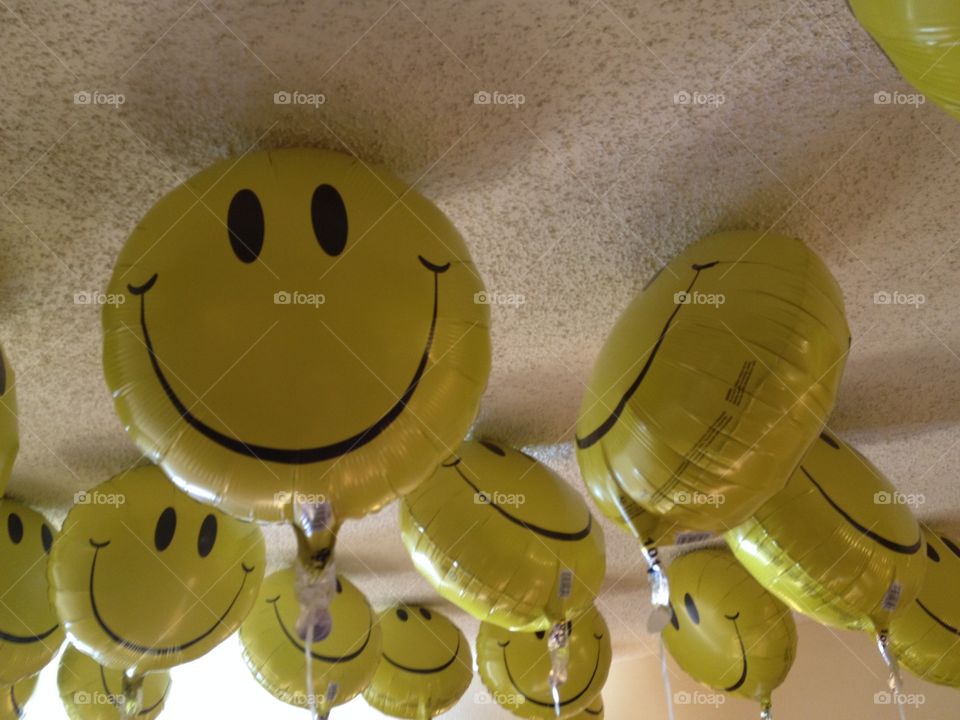 Happy. Smiling balloons