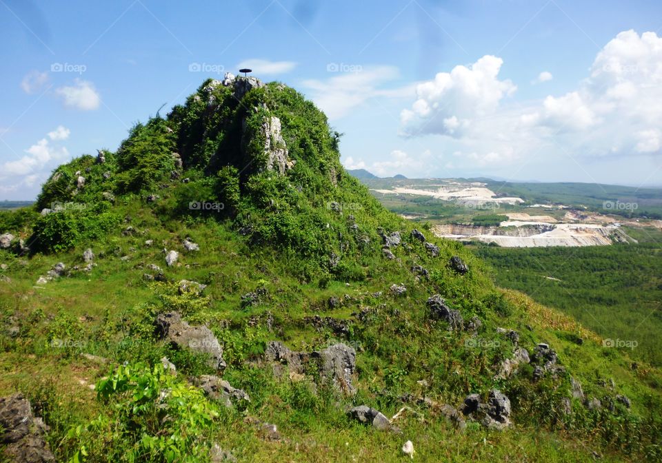 pencu hill located in blora, central java, indonesia