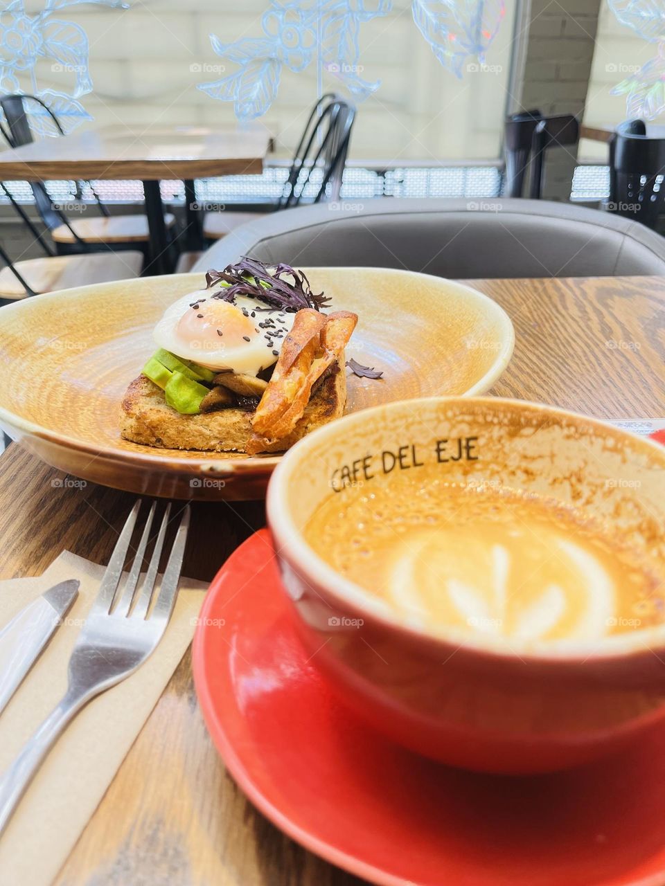 Eating a tasty food with a fork