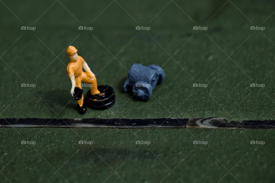 The workers are working construction. 