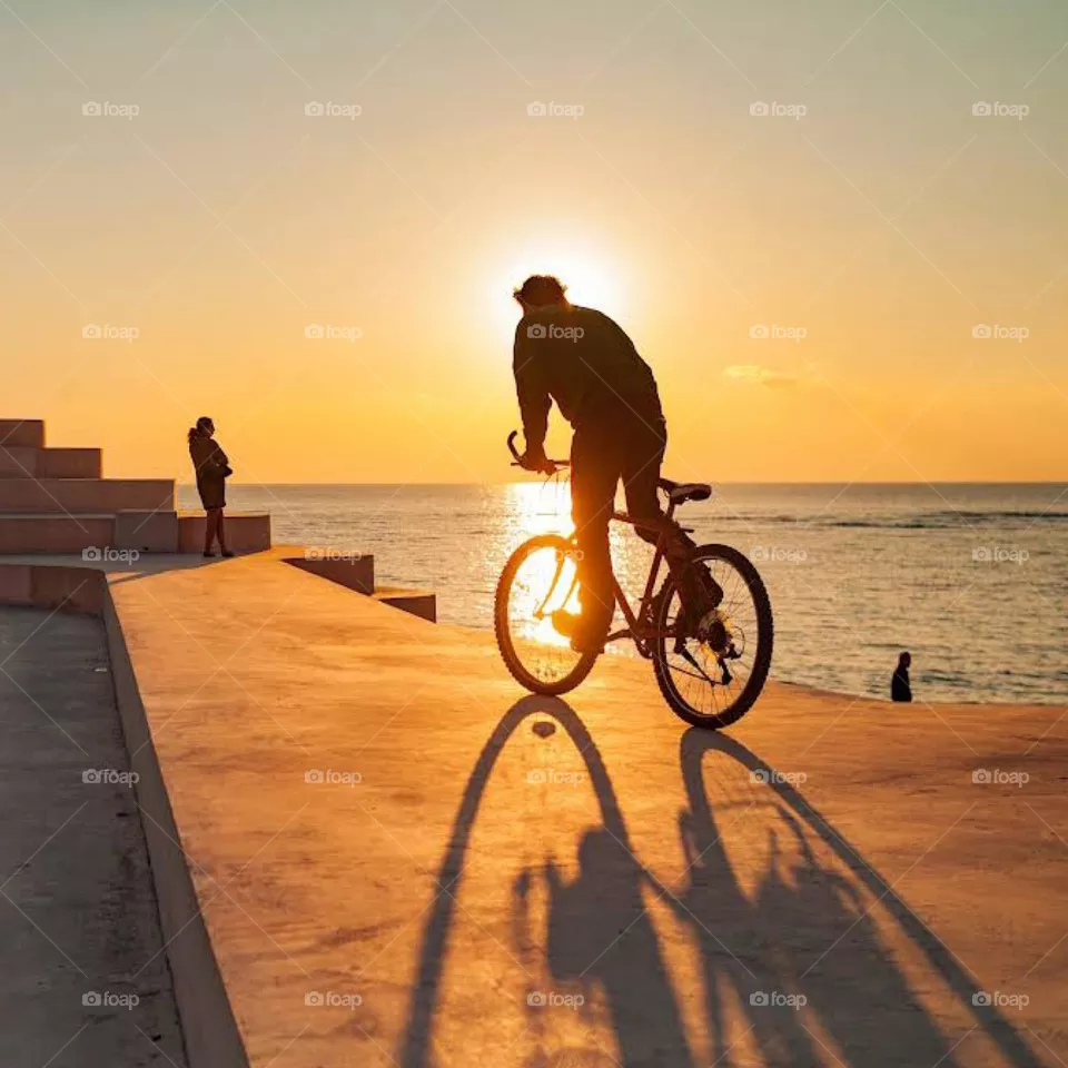 bicycle and sunset